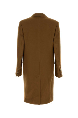Коричневе вовняне пальто AMI (HCO010WV0078) AMI PARIS Коричневе вовняне пальто AMI (HCO010WV0078) AMI PARIS