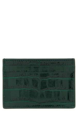 Crocodile leather card holder Green Crocodile leather card holder Green