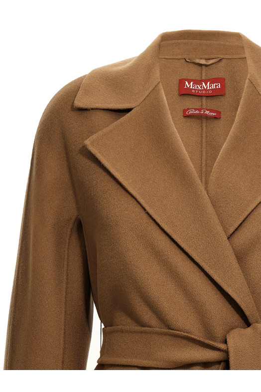 Пальто «Клес» коричневого цвета 2526016111600058 Пальто «Клес» коричневого цвета 2526016111600058