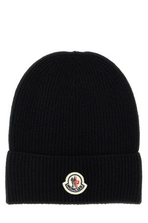 Вовняна та кашемірова шапка Чорна MONCLER K20913B00074M1900999 Вовняна та кашемірова шапка Чорна MONCLER K20913B00074M1900999