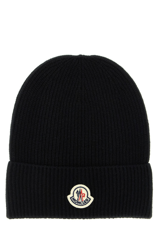 Шерстяная и кашемировая шапка Черная MONCLER K20913B00074M1900999 Шерстяная и кашемировая шапка Черная MONCLER K20913B00074M1900999