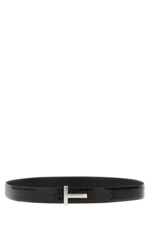 Двусторонний ремень из крокодиловой кожи, коричневый TOM FORD TB224LCL439S1B087 Двусторонний ремень из крокодиловой кожи, коричневый TOM FORD TB224LCL439S1B087