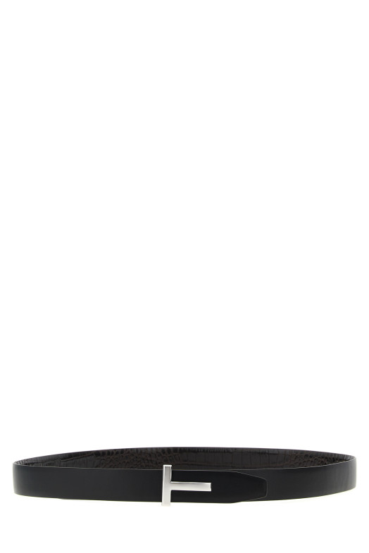 Двосторонній ремінь зі шкіри крокодила Коричневий TOM FORD TB224LCL439S1B087 Двосторонній ремінь зі шкіри крокодила Коричневий TOM FORD TB224LCL439S1B087