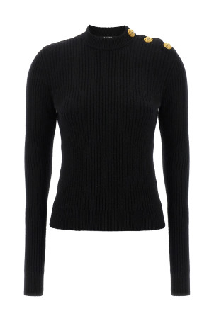 Светр з ребрами Чорний BALMAIN FF0KD095KJ170PA Светр з ребрами Чорний BALMAIN FF0KD095KJ170PA