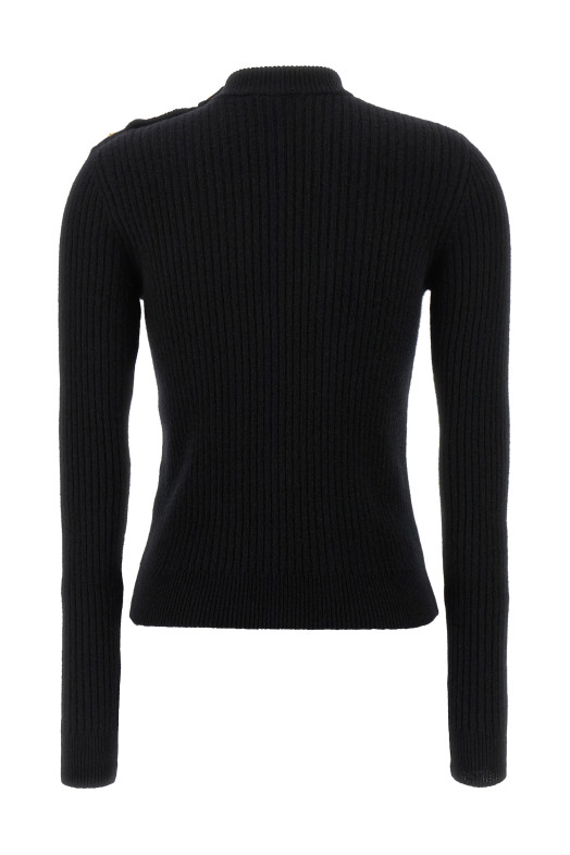 Свитер с ребристой текстурой Черный BALMAIN FF0KD095KJ170PA Свитер с ребристой текстурой Черный BALMAIN FF0KD095KJ170PA