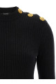 Свитер с ребристой текстурой Черный BALMAIN FF0KD095KJ170PA Свитер с ребристой текстурой Черный BALMAIN FF0KD095KJ170PA