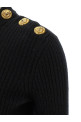 Свитер с ребристой текстурой Черный BALMAIN FF0KD095KJ170PA Свитер с ребристой текстурой Черный BALMAIN FF0KD095KJ170PA