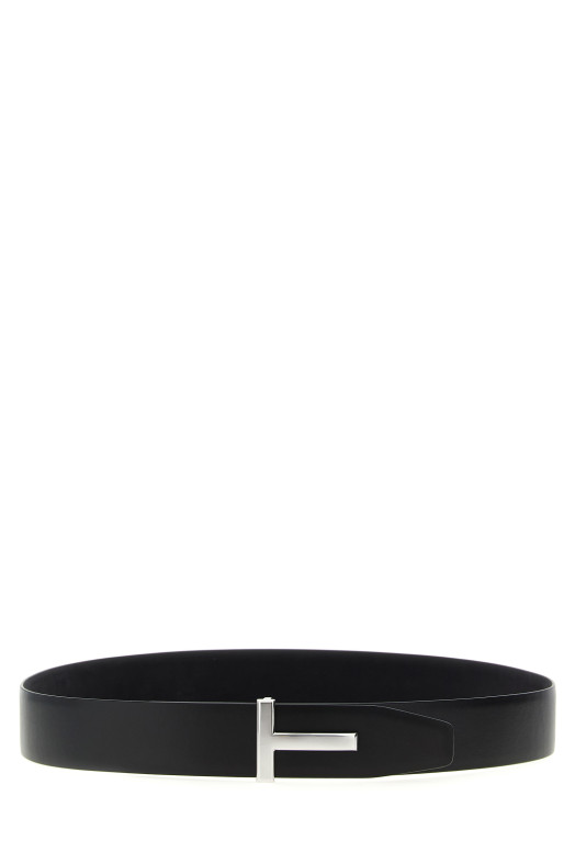 'T' reversible belt Black