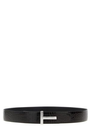 Двусторонний ремень из крокодиловой кожи, коричневый TOM FORD TB178LCL439S1B087 Двусторонний ремень из крокодиловой кожи, коричневый TOM FORD TB178LCL439S1B087