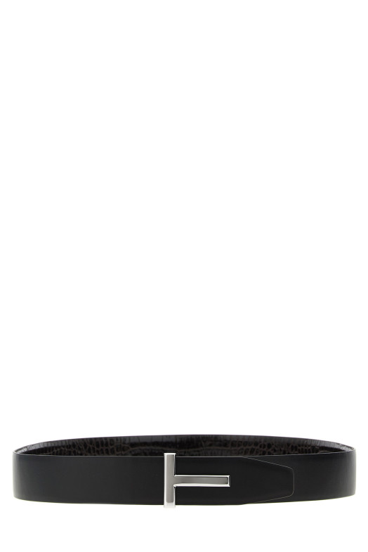 Двосторонній ремінь зі шкіри крокодила Коричневий TOM FORD TB178LCL439S1B087 Двосторонній ремінь зі шкіри крокодила Коричневий TOM FORD TB178LCL439S1B087