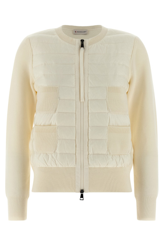 Кардиган з м'якою підкладкою Білий MONCLER K20939B51000A9018034 Кардиган з м'якою підкладкою Білий MONCLER K20939B51000A9018034