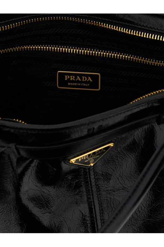 Велика сумочка «Prada Bonnie» Чорна 1BA433VMOO2CYRF0002
