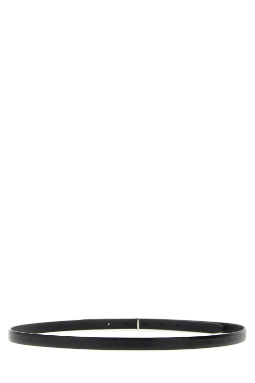 'T' leather belt Black