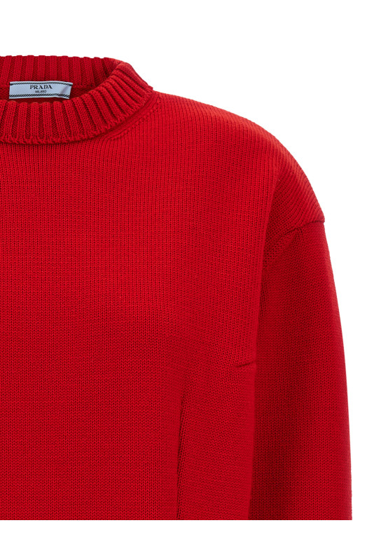 Свитер с бантиком Красный PRADA P24V2PSOOO18JOF0011 Свитер с бантиком Красный PRADA P24V2PSOOO18JOF0011