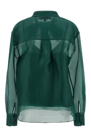Блуза з органзи Зелена CAROLINA HERRERA F2511N213CRG034 Блуза з органзи Зелена CAROLINA HERRERA F2511N213CRG034