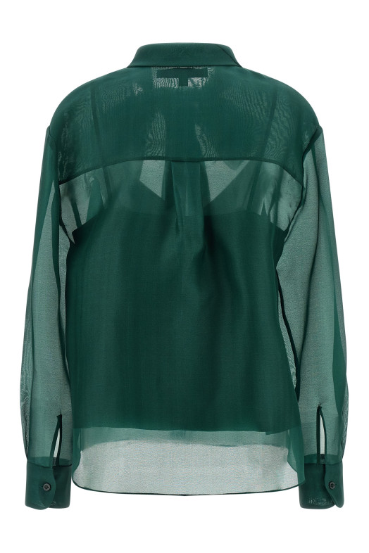 Блуза з органзи Зелена CAROLINA HERRERA F2511N213CRG034 Блуза з органзи Зелена CAROLINA HERRERA F2511N213CRG034