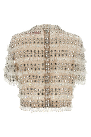 Топ «Crystal-Embroidered Crop» Бежевий F2511E207NTU126 Топ «Crystal-Embroidered Crop» Бежевий F2511E207NTU126