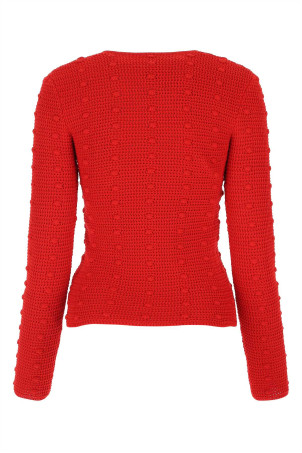 Красный хлопковый свитер BOTTEGA VENETA (647743V0DW0) Красный хлопковый свитер BOTTEGA VENETA (647743V0DW0)