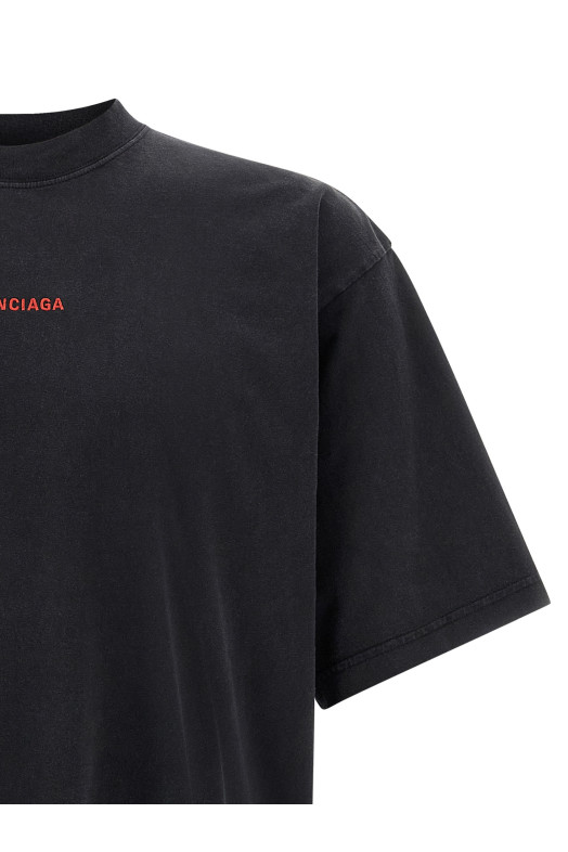 Футболка з вишитим логотипом, різнокольорова BALENCIAGA 764235TTVJ18483 Футболка з вишитим логотипом, різнокольорова BALENCIAGA 764235TTVJ18483