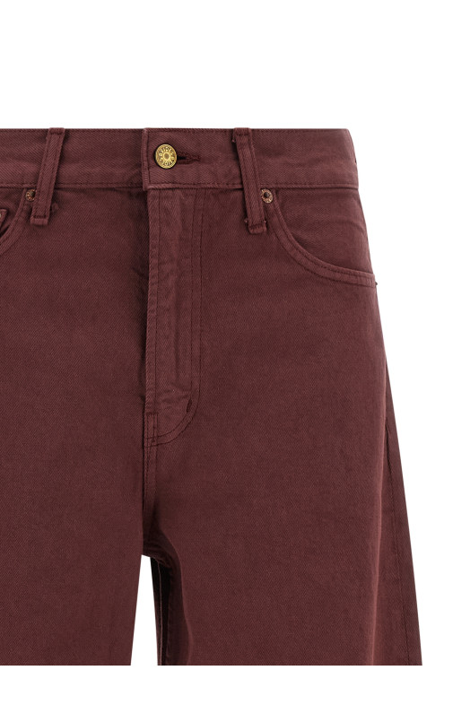 Джинси «Leroy Mid Relaxed Bow» бордового кольору W201BOD Джинси «Leroy Mid Relaxed Bow» бордового кольору W201BOD
