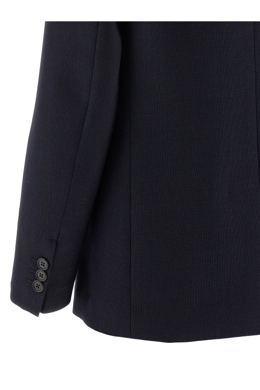 Двохкнопковий блейзер Blue PRADA P570PSOOO17VZF0008 Двохкнопковий блейзер Blue PRADA P570PSOOO17VZF0008