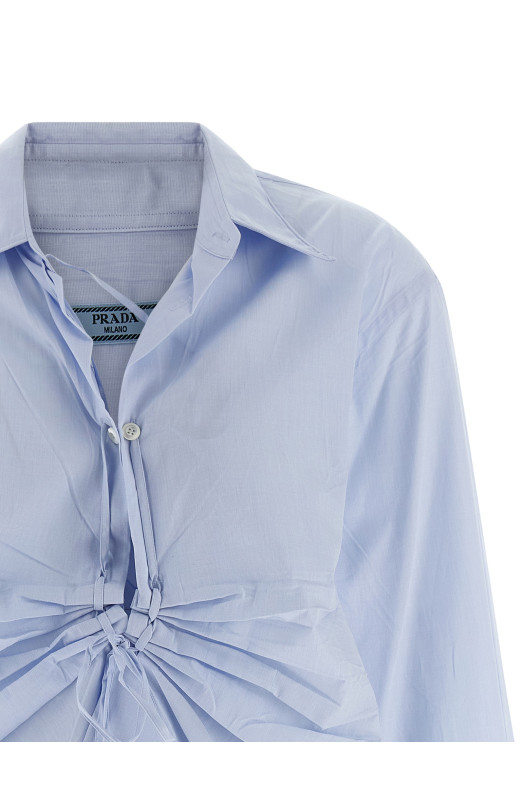 Сорочка Fil-à-fil СИНЯ PRADA P481ISOOO1650F0M10 Сорочка Fil-à-fil СИНЯ PRADA P481ISOOO1650F0M10