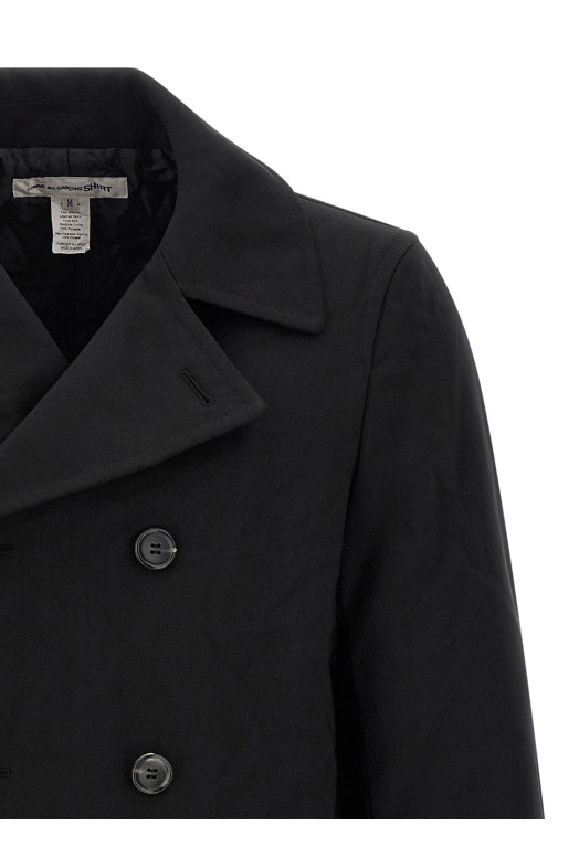 Двубортный кабан Черный COMME DES GARCONS SHIRT FPC501W251
