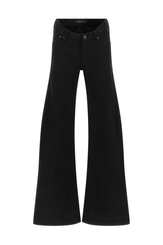 Джинсы с закругленной талией Черный BALENCIAGA 848019TTWA41000