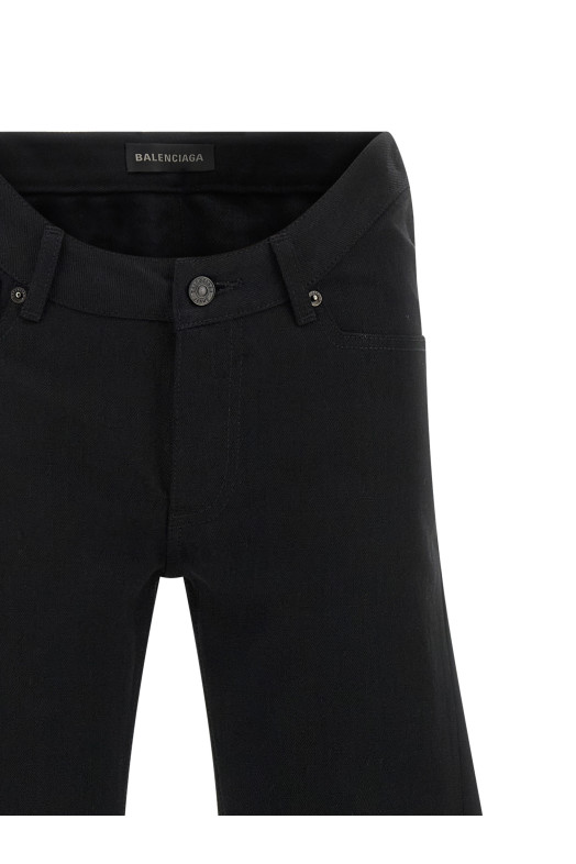 Джинсы с закругленной талией Черный BALENCIAGA 848019TTWA41000