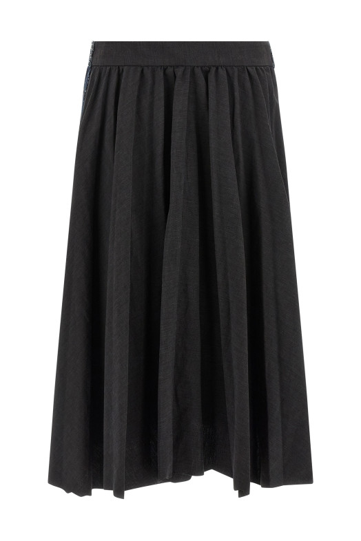 'Hybrid Pleated' skirt Black 'Hybrid Pleated' skirt Black