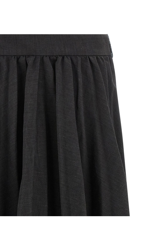 'Hybrid Pleated' skirt Black 'Hybrid Pleated' skirt Black