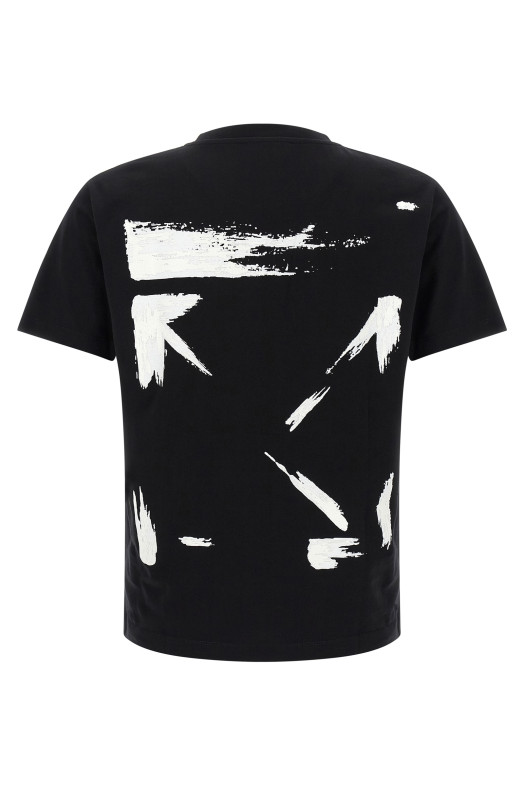 'Brush Arrow' T-shirt Black-grey