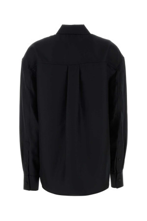 Чорна атласна сорочка оверсайз ALEXANDER WANG (1WC4251152) Чорна атласна сорочка оверсайз ALEXANDER WANG (1WC4251152)