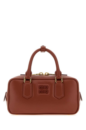 Кожаная сумка Arcadie цвета меди MIU MIU (5BB142VOONACR3)