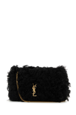 Black shearling medium Jamie shoulder bag Black SAINT LAURENT (839386HAAMT)