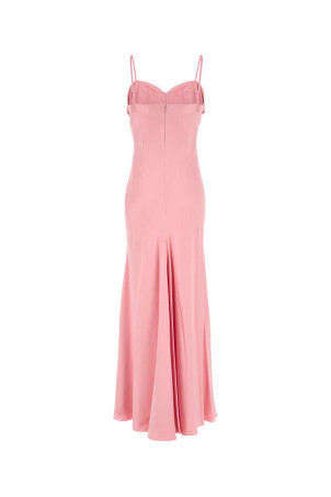 Розовое атласное длинное платье ALEXANDER MCQUEEN (839910QBABW) Розовое атласное длинное платье ALEXANDER MCQUEEN (839910QBABW)