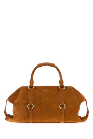 Caramel suede medium Farringdon handbag ALEXANDER MCQUEEN (8456441MAA5)