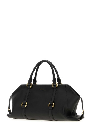 Black leather medium Farringdon handbag Black ALEXANDER MCQUEEN (8456441VDEB)