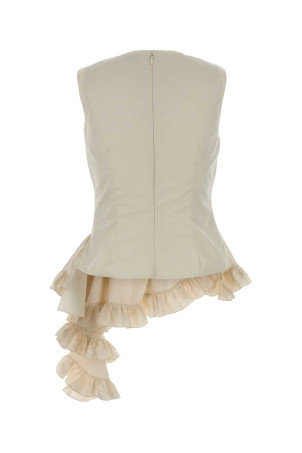 Ivory poplin top ALEXANDER MCQUEEN (848910QAACA)