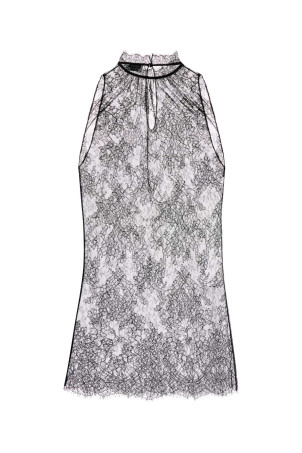 Black lace top Black ALEXANDER MCQUEEN (849852QZAPW)