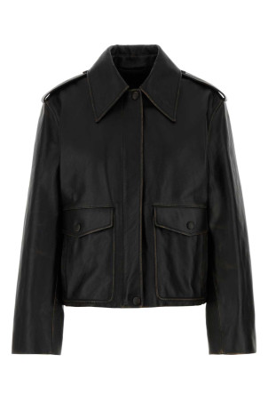 Темно-коричнева шкіряна куртка JIL SANDER (J03SW0012J07224) Темно-коричнева шкіряна куртка JIL SANDER (J03SW0012J07224)
