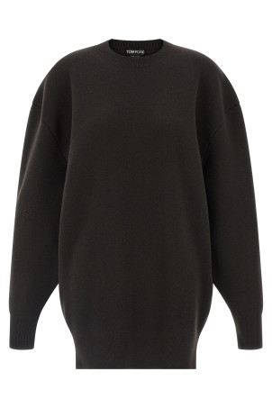 'Sculptural Double Face' dress Brown 'Sculptural Double Face' dress Brown