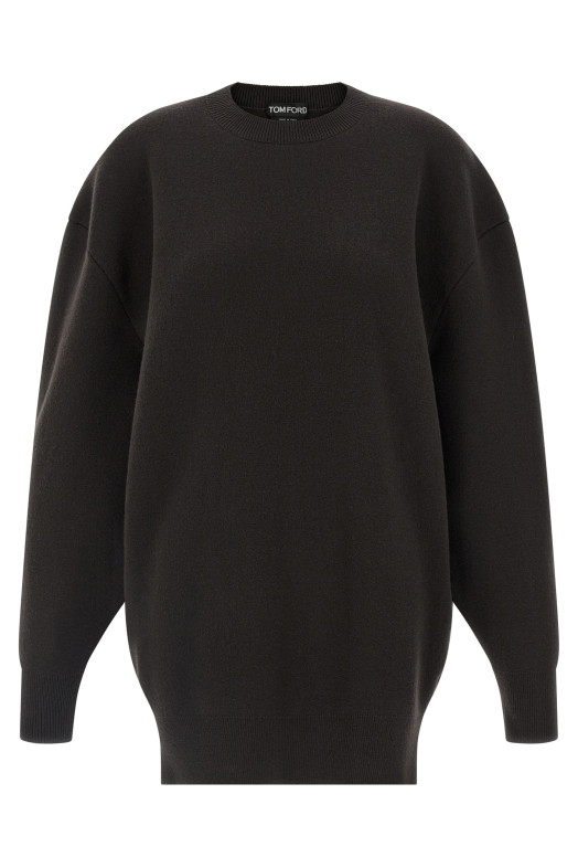 'Sculptural Double Face' dress Brown 'Sculptural Double Face' dress Brown