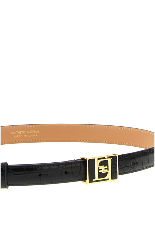 Ремень с пряжкой с логотипом Черный ELISABETTA FRANCHI CT47S58E2110 Ремень с пряжкой с логотипом Черный ELISABETTA FRANCHI CT47S58E2110