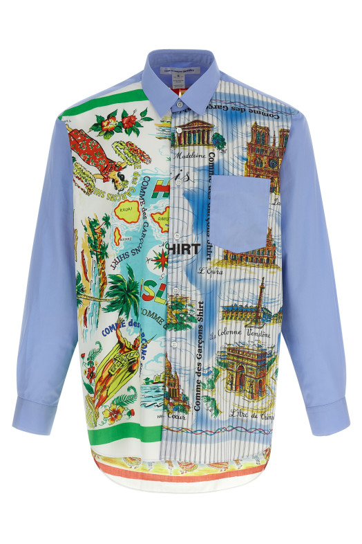 Рубашка с принтом Разноцветная COMME DES GARCONS SHIRT FPB061W251