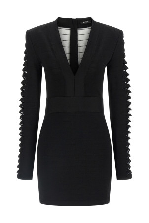 Сукня з вирізами Чорна BALMAIN FF0R8049KI98EAB Сукня з вирізами Чорна BALMAIN FF0R8049KI98EAB