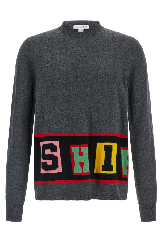 Свитер с интарсией Серый COMME DES GARCONS SHIRT FPN001W253