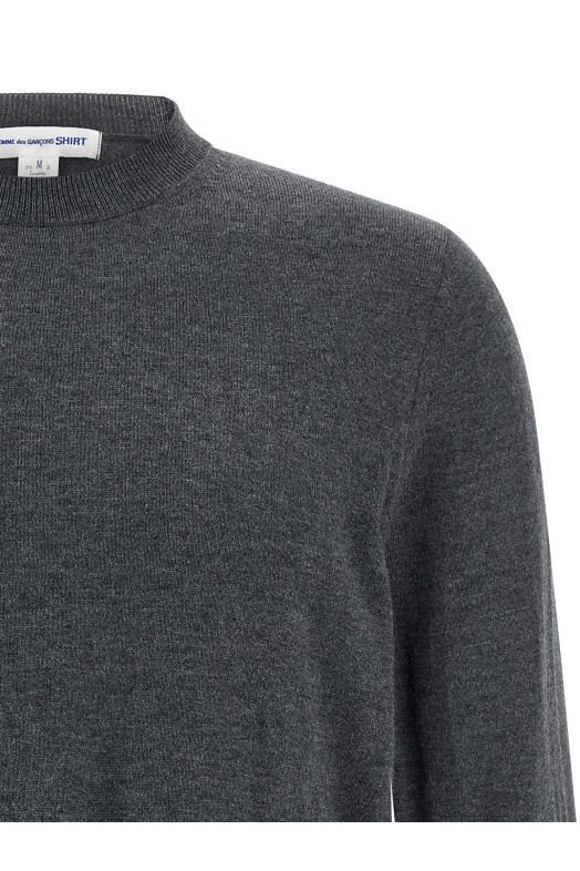 Свитер с интарсией Серый COMME DES GARCONS SHIRT FPN001W253