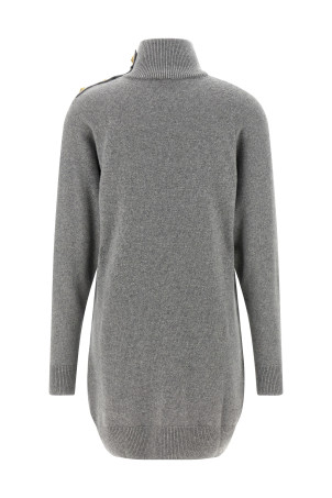 Кашемірове вовняне плаття Сіре BALMAIN FF0R9382KI879UB Кашемірове вовняне плаття Сіре BALMAIN FF0R9382KI879UB