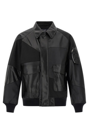 Бомбер з панельною конструкцією Чорний COMME DES GARҪONS HOMME HPJ0111 Бомбер з панельною конструкцією Чорний COMME DES GARҪONS HOMME HPJ0111